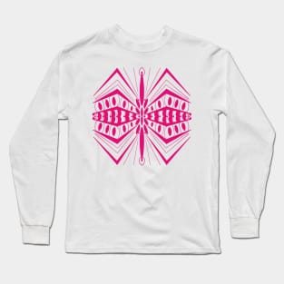 Pink Symmetrical pattern, spider shape Long Sleeve T-Shirt